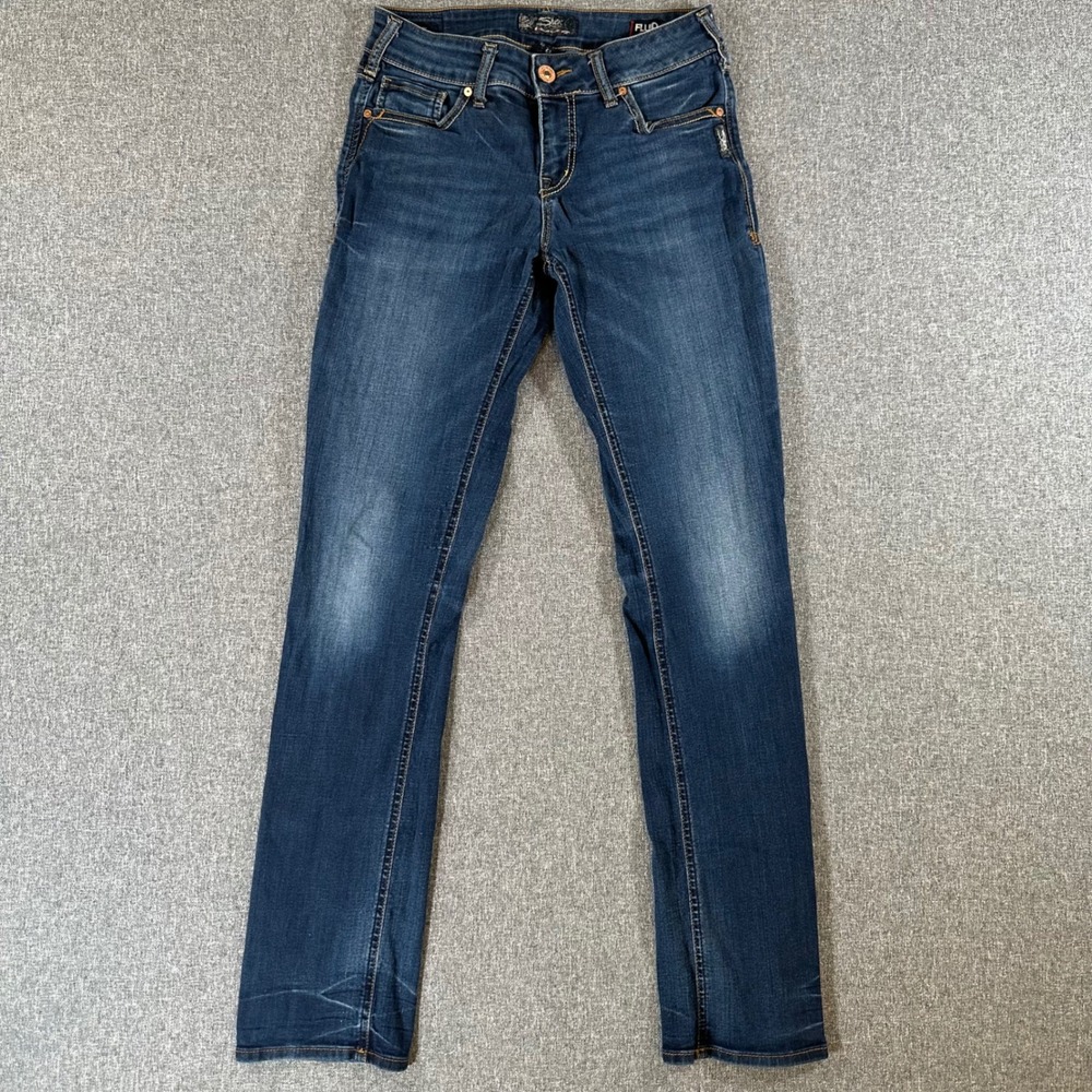 Silver Jeans Co. Jeans Womens 28 Suki Mid Straight Blue Fluid Denim Dark Wash